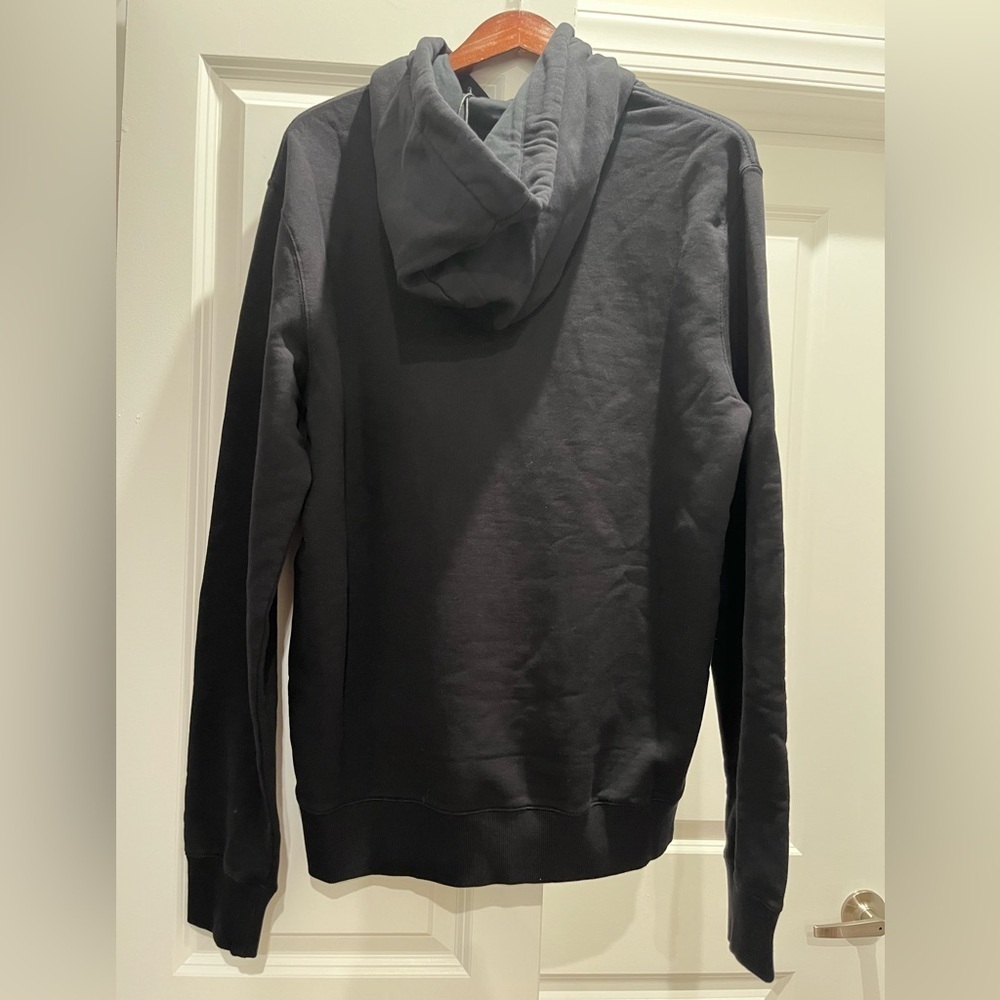 NWT LANVIN FLEECE EUSEBIO HOODIE SWEATSHIRT CURB LONG - BLACK ORANGE UNISEX L - Picture 5 of 8